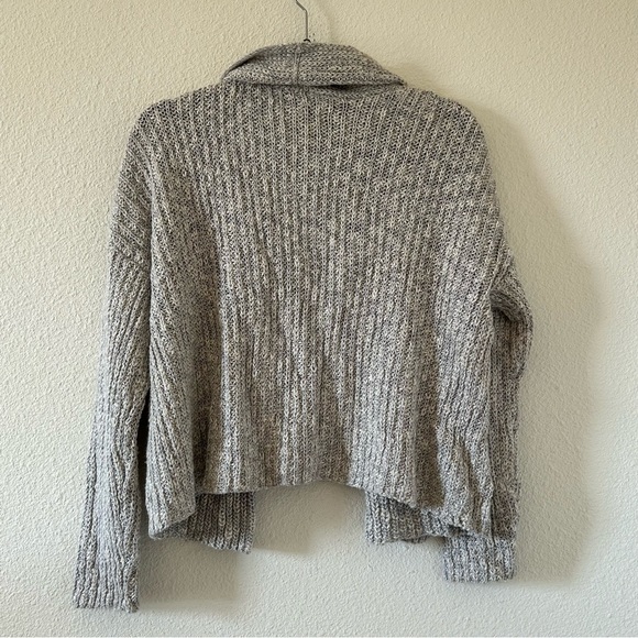 LUCKY BRAND Knit Open Front Cardigan Oatmeal Beige Women Sz Medium - Picture 4 of 6